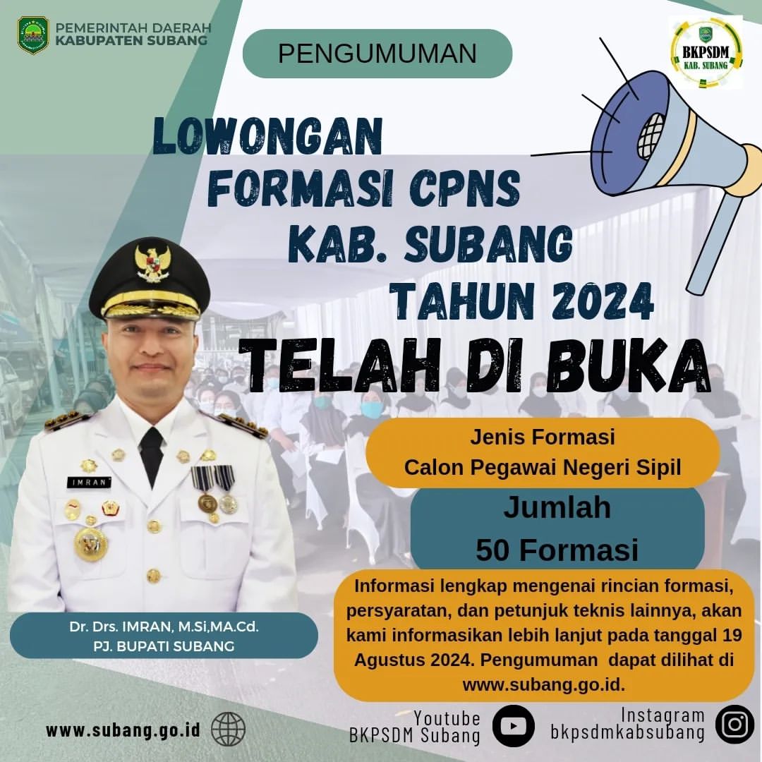 Penerimaan CPNS Kabupaten Subang Tahun 2024