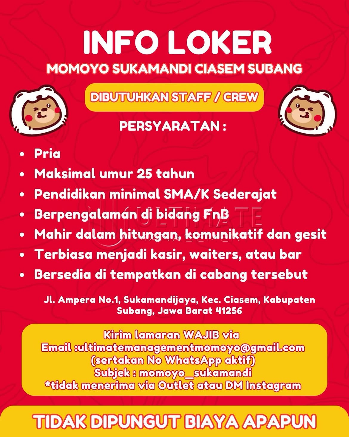Lowongan Kerja Momoyo Ciasem Subang Terbaru 2026
