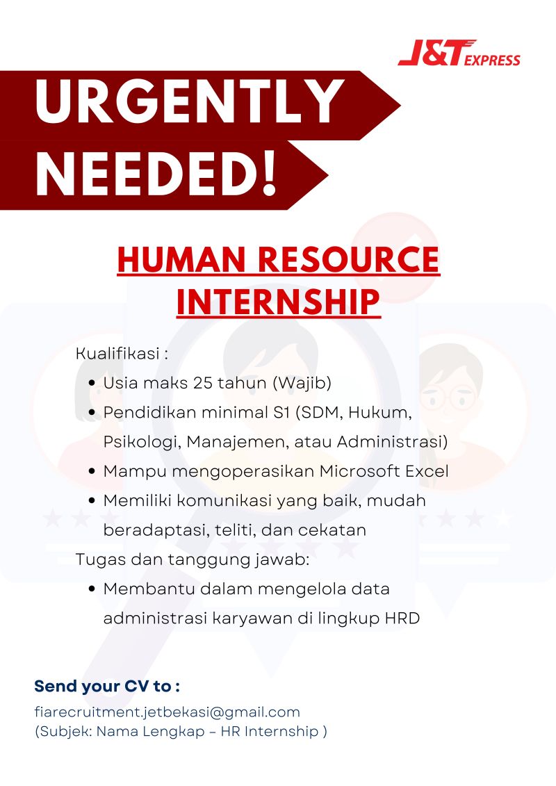 Human Resource Internship PT Lima Duapuluh Nusantara Ekspress (J&T Express)