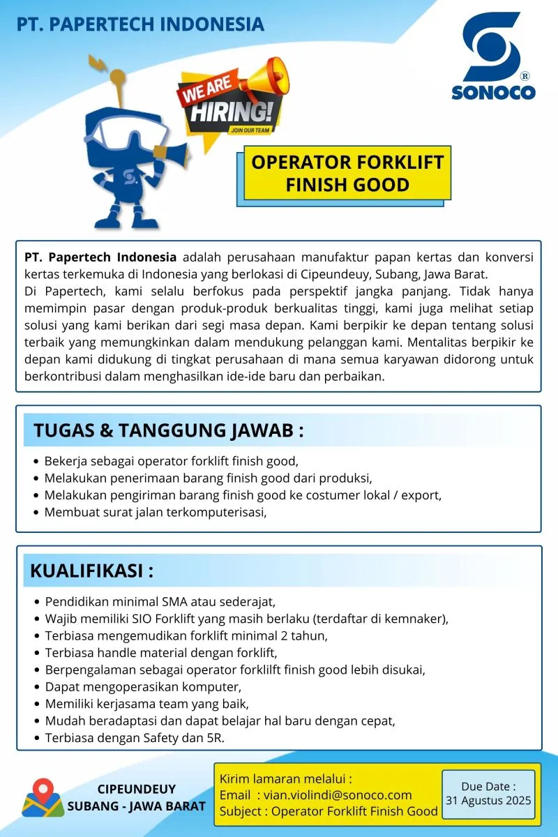 PT Papertech Indonesia Subang