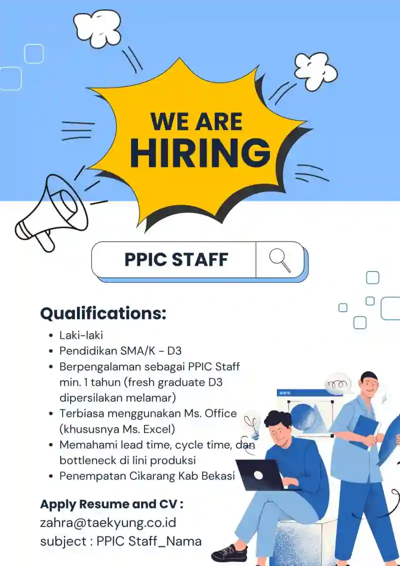 Lowongan Kerja PT. Taekyung Technology Cikarang