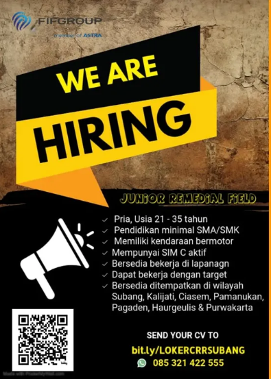 Lowongan Kerja PT Federal International Finance (FIF) Subang