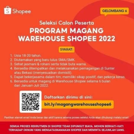 Program Magang Warehouse Shopee Tahun 2022