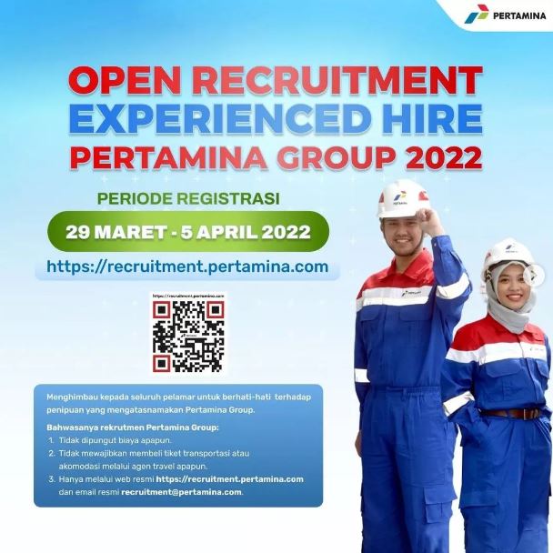 Open Recruitment Experienced Hire Pertamina Group 2022