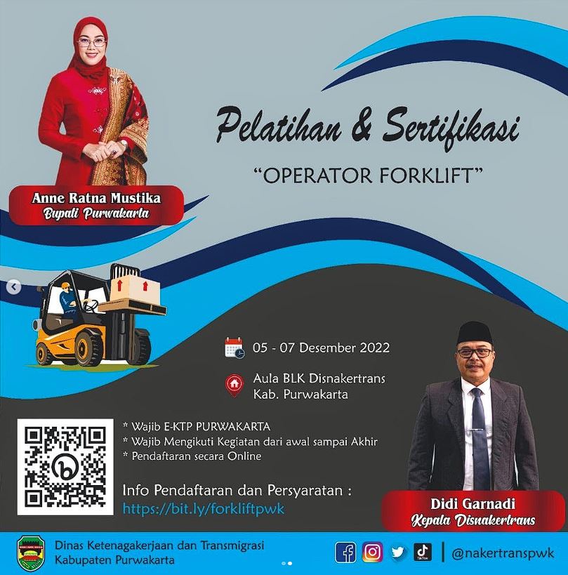 Pelatihan dan Sertifikasi Operator Forklift Purwakarta 
